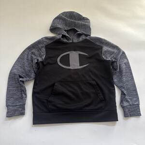 Boys Champion Hooded Sweatshirt Medium Hoodie LOGO Back to School